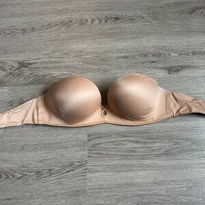 Victoria's Secret Miracle Multiway Bombshell Padded Strapless Bra - Nude - 34C